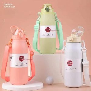 1L isothermal bottle with handle